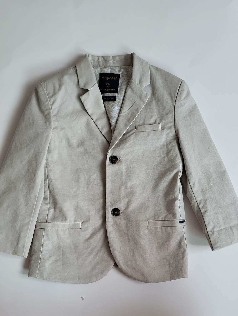Mayoral Light Beige Boys' Suit Jacket 24m
